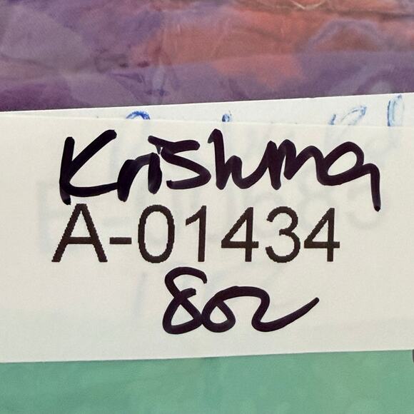 Krishma Top Women Plus Size Purple Red Tie Dye Embroidery Sequins Scalloped Trim - Picture 10 of 11